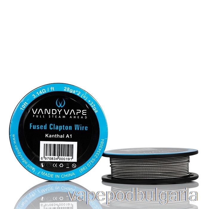 Vape 10000 Дръпки Vandy Vape Specialty Wire Spools Ka1 Fused Clapton - 28ga*2(=)+32ga - 10ft - 3.14ohm